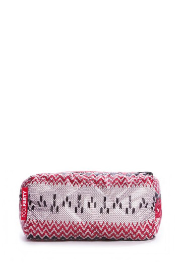Косметичка POOLPARTY cosmetic-snowflakes-red