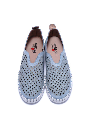 Мокасины женские Welfare 760014111/BLUE/40