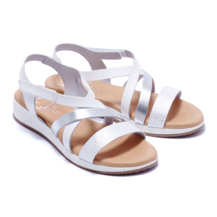 Босоніжки жіночі Marila 1336T/ES-61 TIBURON BLANCO/LAM. PLATA/VAQ. BLANCO