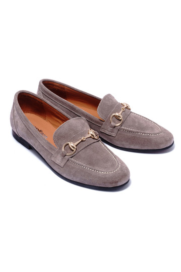 Лоферы женские Welfare 0077-614 18 GREY SUEDE (ВЛ 2020)