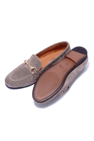 Лоферы женские Welfare 0077-614 18 GREY SUEDE (ВЛ 2020)