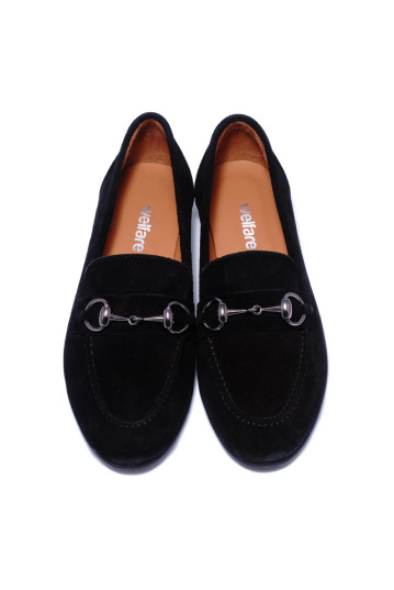 Лоферы женские Welfare 0077-614 21 BLACK LEATHER