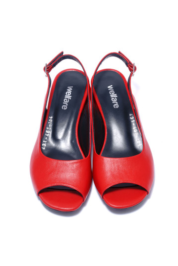 Босоножки женские Welfare 0431-465 104 RED LEATHER