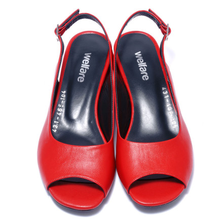 Босоніжки жіночі Welfare 0431-465 104 RED LEATHER