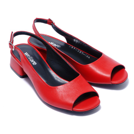 Босоніжки жіночі Welfare 0431-465 104 RED LEATHER