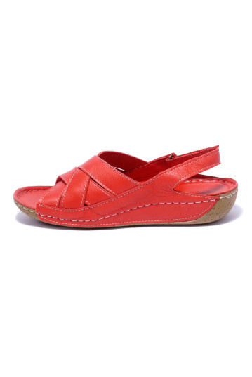Женские босоножки Welfare 0704-10 RED LEATHER