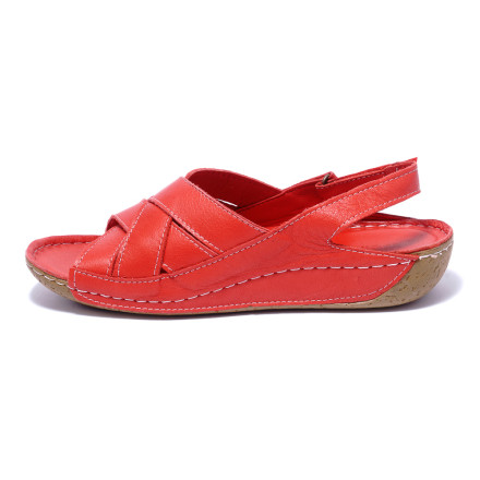 Жіночі босоніжки Welfare 0704-10 RED LEATHER