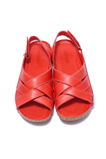 Женские босоножки Welfare 0704-10 RED LEATHER