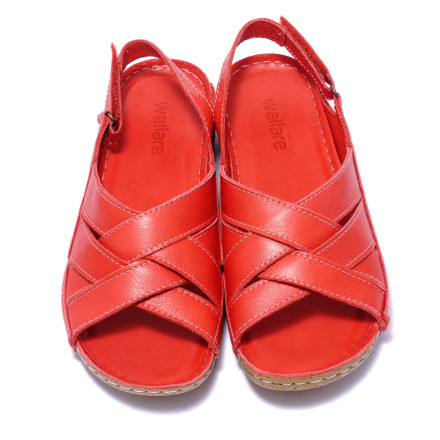 Жіночі босоніжки Welfare 0704-10 RED LEATHER
