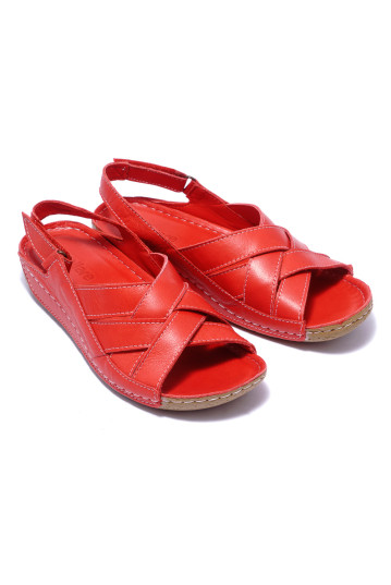Женские босоножки Welfare 0704-10 RED LEATHER