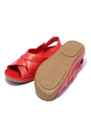 Женские босоножки Welfare 0704-10 RED LEATHER