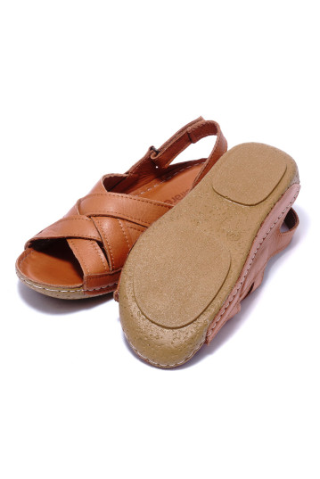 Жіночі босоніжки Welfare 0704-10 TAN LEATHER