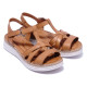Жіночі босоніжки Welfare 0260-8612 TAN LEATHER