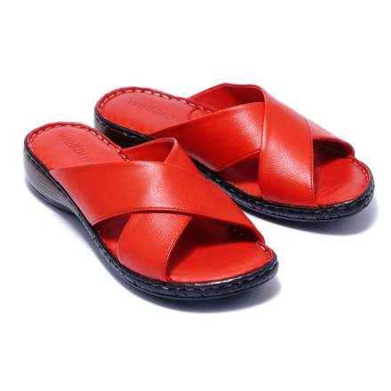 Жіночі босоніжки Welfare 0638-023 101 RED LEATHER
