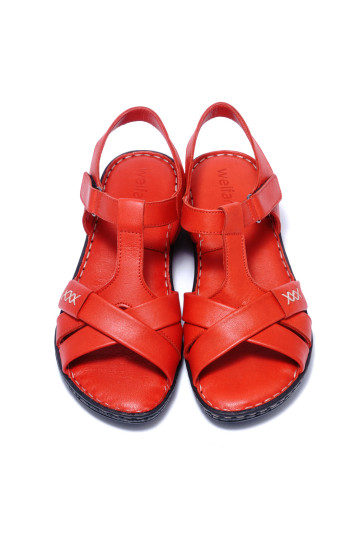 Женские босоножки Welfare 0638-015 RED LEATHER