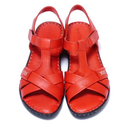 Жіночі босоніжки Welfare 0638-015 RED LEATHER