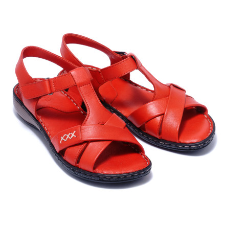 Жіночі босоніжки Welfare 0638-015 RED LEATHER