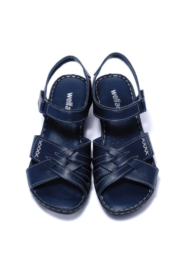 Женские босоножки Welfare 0219-1727-02 NAVY LEATHE
