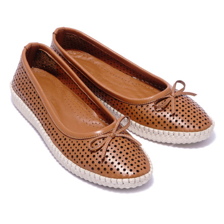 Балетки жіночі Welfare 0578-2051 TAN LEATHER