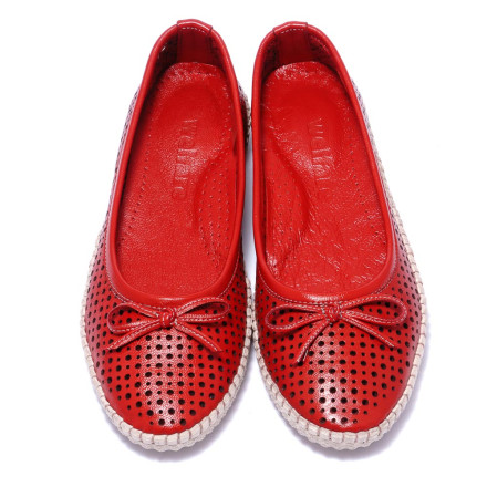 Балетки жіночі Welfare 0578-2051 RED LEATHER