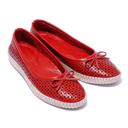 Балетки жіночі Welfare 0578-2051 RED LEATHER