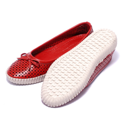 Балетки жіночі Welfare 0578-2051 RED LEATHER