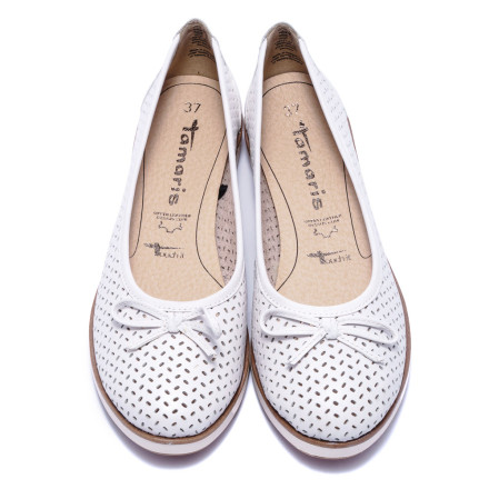 Балетки жіночі Tamaris 1/1-22121/24 117 WHITE LEATHER