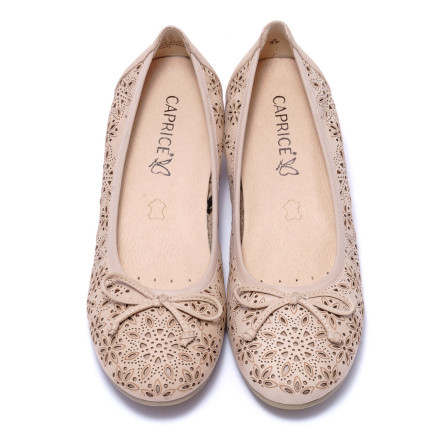 Балетки жіночі Caprice 9/9-22500/24 401 BEIGE NUBUC