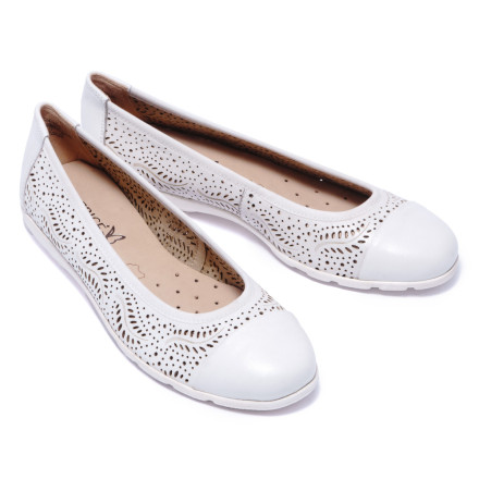 Балетки жіночі Caprice 9/9-22171/24 102 WHITE NAPPA