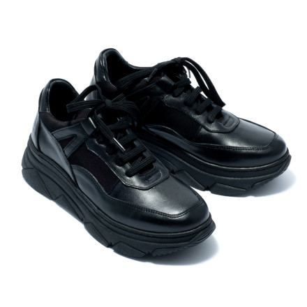 Кросівки жіночі Welfare 0449-12442 26 BLACK LEATHER