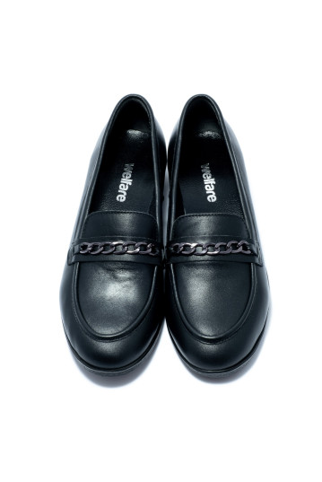 Лофери жіночі Welfare 0461-1873-7499 1 BLACK LEATHER