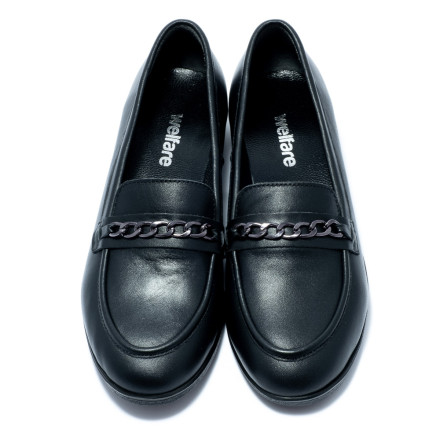 Лофери жіночі Welfare 0461-1873-7499 1 BLACK LEATHER