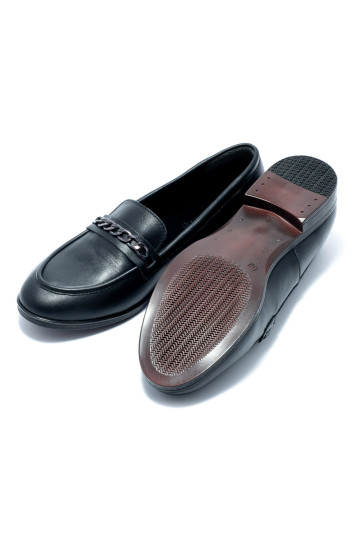 Лофери жіночі Welfare 0461-1873-7499 1 BLACK LEATHER