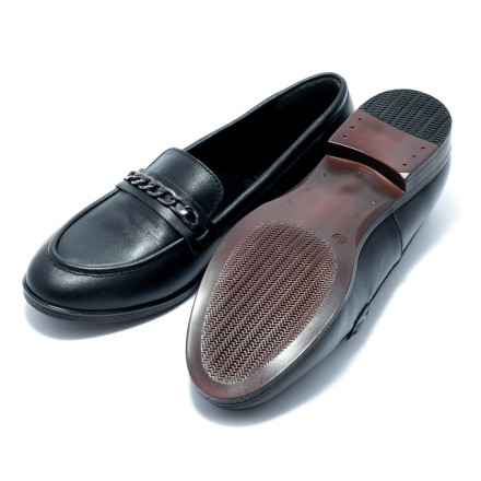 Лофери жіночі Welfare 0461-1873-7499 1 BLACK LEATHER