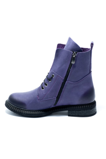 Ботинки женские Welfare 0318-3217 35 PURPLE LEATHER
