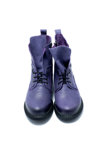 Ботинки женские Welfare 0318-3217 35 PURPLE LEATHER