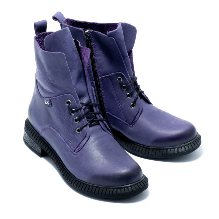 Черевики жіночі Welfare 0318-3217 35 PURPLE LEATHER