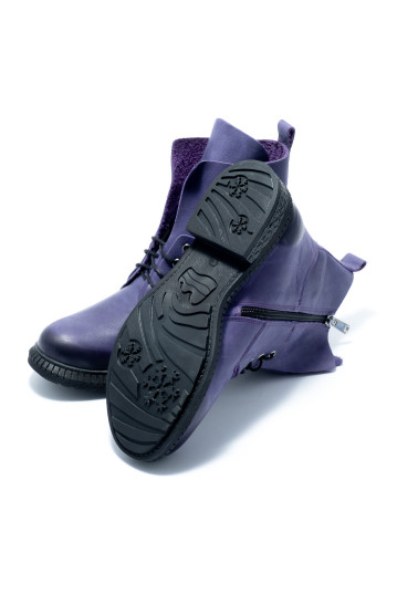 Ботинки женские Welfare 0318-3217 35 PURPLE LEATHER