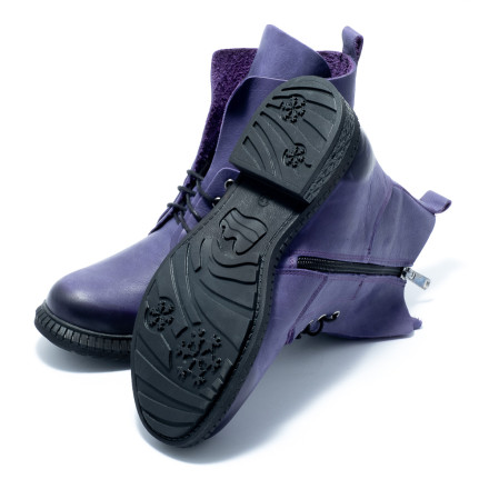 Черевики жіночі Welfare 0318-3217 35 PURPLE LEATHER