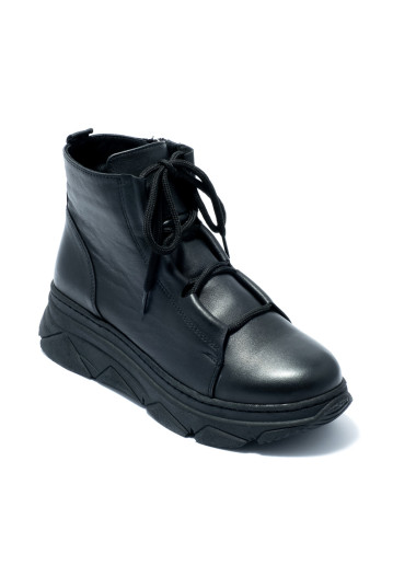 Черевики жіночі Welfare 0591-2138 BLACK LEATHER