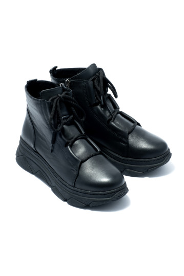 Черевики жіночі Welfare 0591-2138 BLACK LEATHER