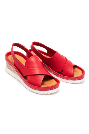 Босоножки женские Welfare 0158-2106 16 RED LEATHER