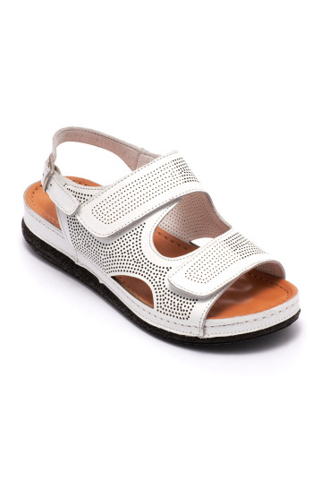 Босоніжки жіночі Welfare 0158-71. 07 WHITE LEATHER