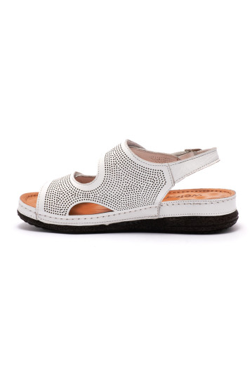 Босоножки женские Welfare 0158-71. 07 WHITE LEATHER