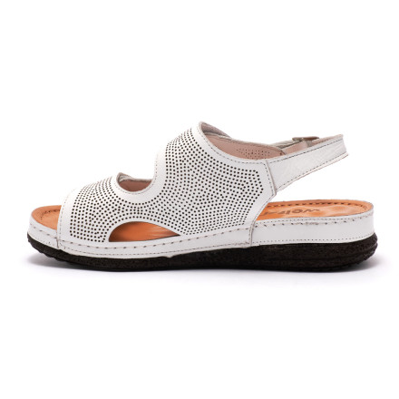 Босоніжки жіночі Welfare 0158-71. 07 WHITE LEATHER