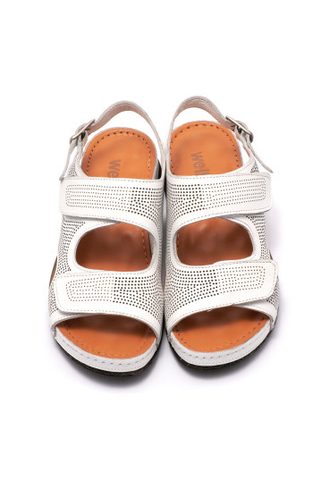 Босоножки женские Welfare 0158-71. 07 WHITE LEATHER