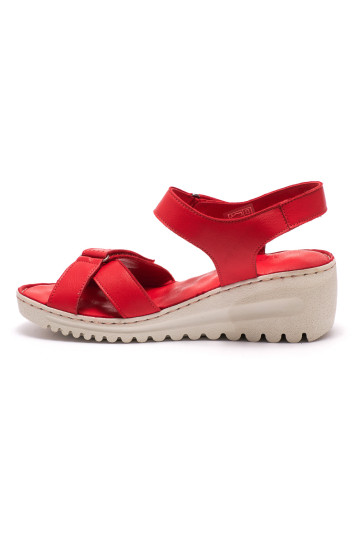Босоніжки жіночі Welfare 0260-6057 RED LEATHER