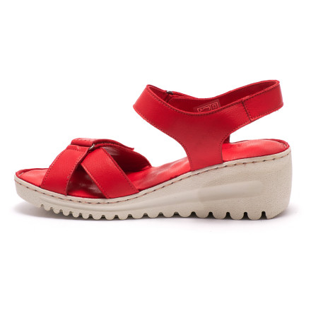 Босоніжки жіночі Welfare 0260-6057 RED LEATHER