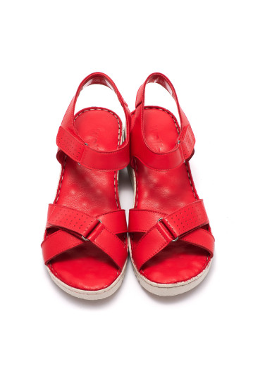 Босоніжки жіночі Welfare 0260-6057 RED LEATHER