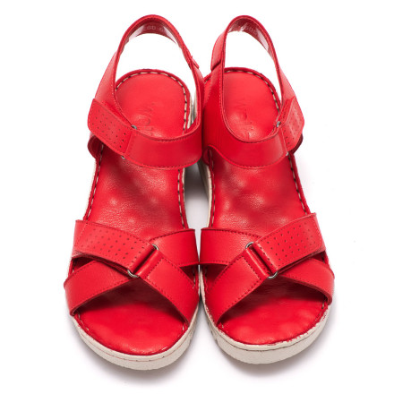 Босоніжки жіночі Welfare 0260-6057 RED LEATHER